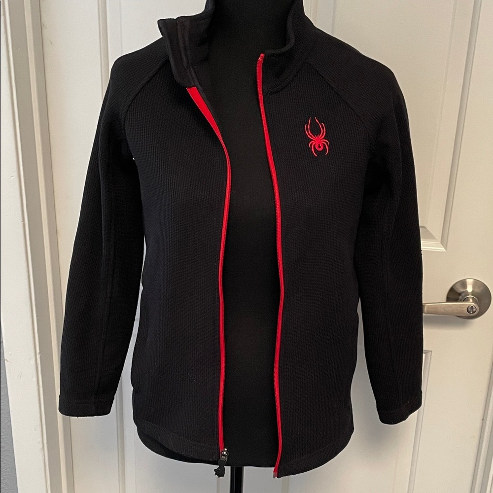Kids Black and Red Spyder Jacket